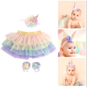 Rainbow Unicorn Tutu Set for Kids